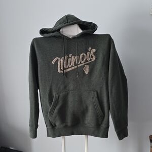 Illinois Men's Dark Green Hoodie